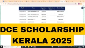 DCE Scholarship Kerala 2025