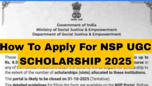 How to Apply for NSP UGC Scholarship 2025